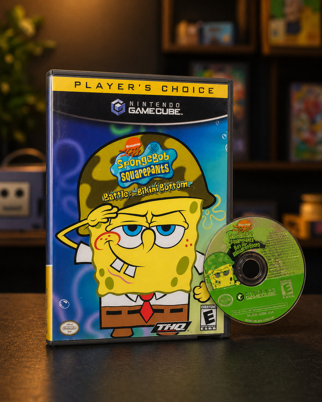 SpongeBob SquarePants Battle for Bikini Bottom Nintendo GameCube Player's Choice Case and Disc