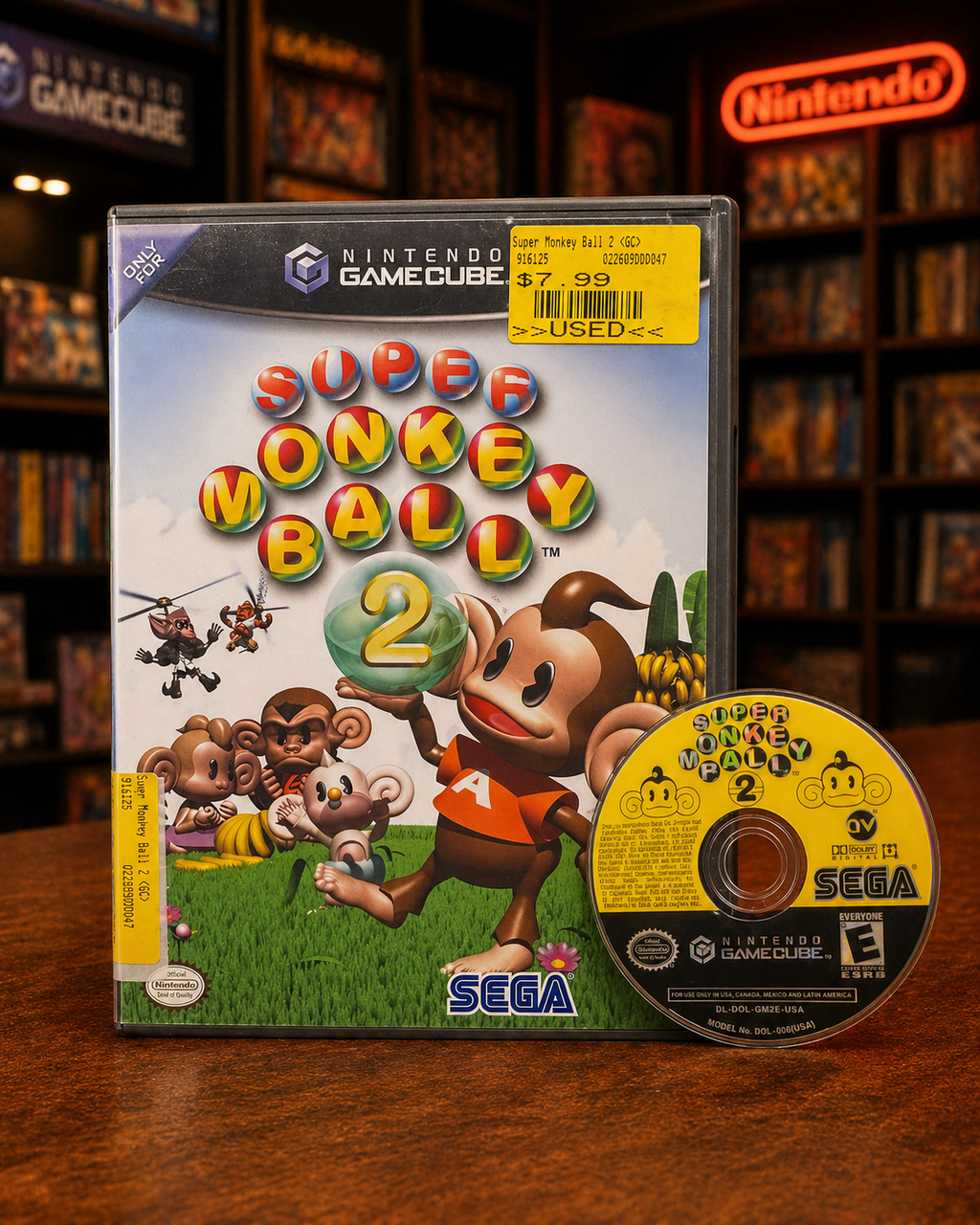 Super Monkey Ball 2 Nintendo GameCube Case and Disc