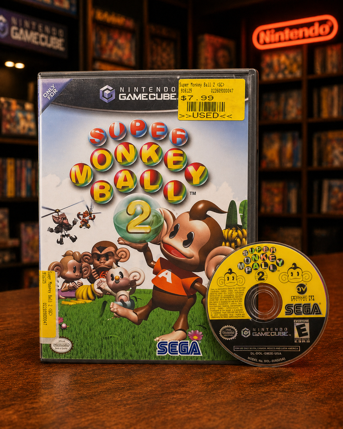 Super Monkey Ball 2 Nintendo GameCube Case and Disc