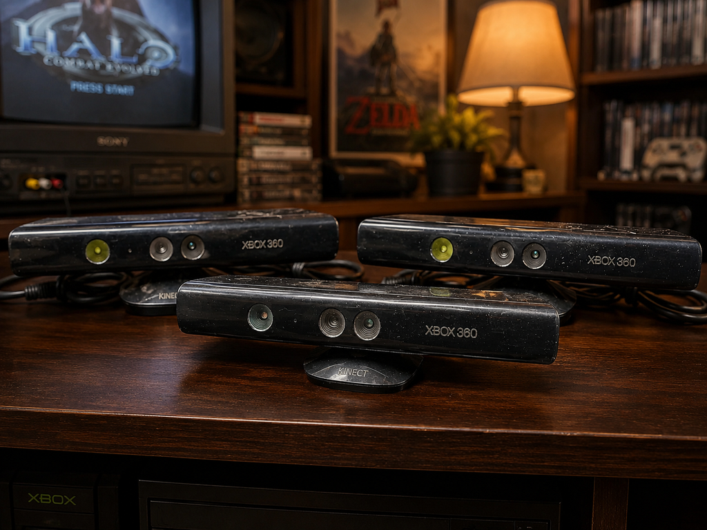 Microsoft Xbox 360 Kinect Sensor Bar Bundle 3 Piece Lot