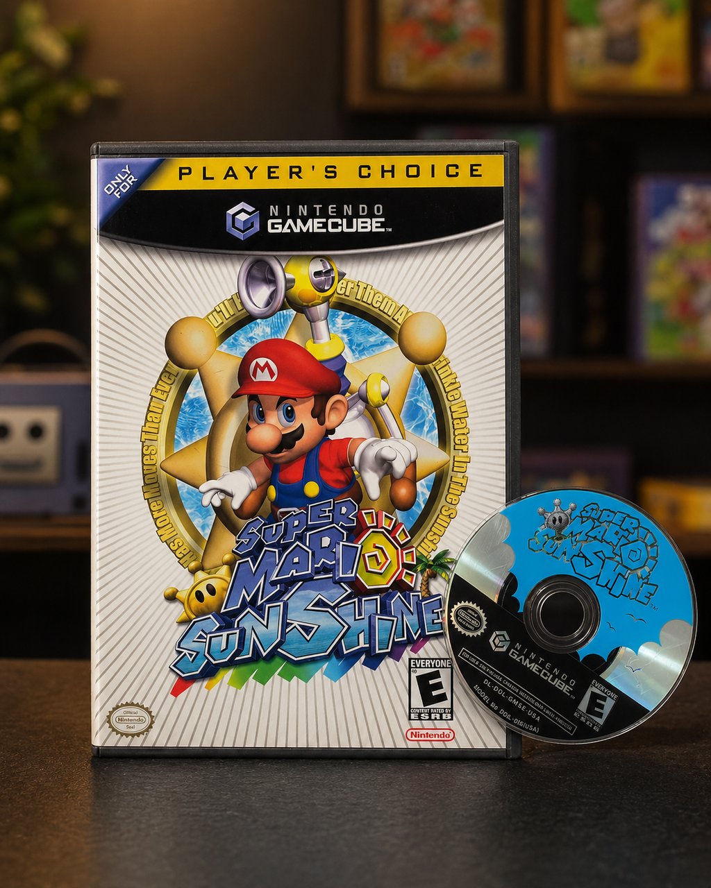 Super Mario Sunshine Nintendo GameCube Player's Choice Case and Disc