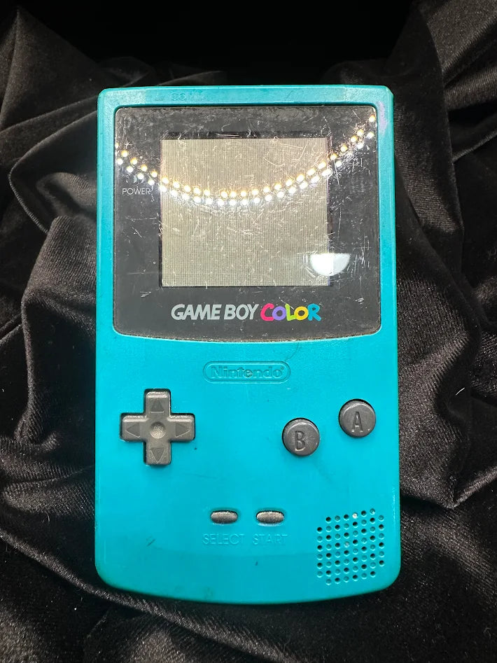 Nintendo Game Boy Color Teal Handheld Console (Untested Game Consol) Missing Battery Cover