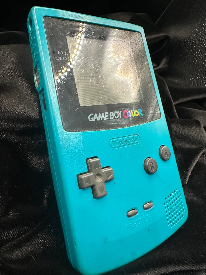 Nintendo Game Boy Color Teal Handheld Console (Untested Game Consol) Missing Battery Cover