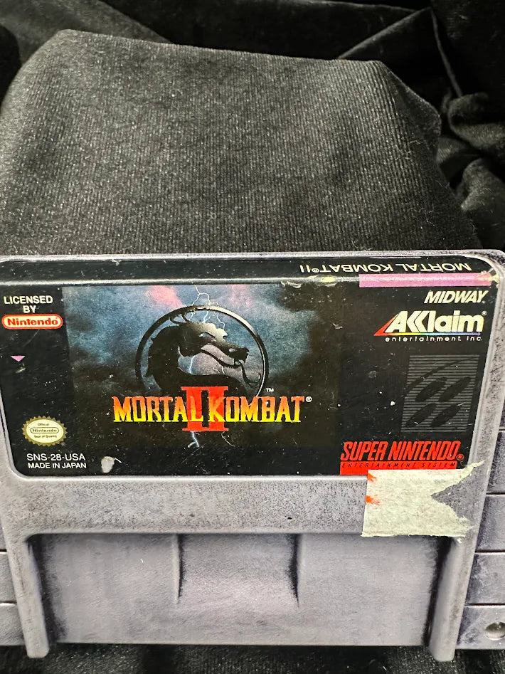 Mortal Kombat II (Tested Game) Super Nintendo SNES USA Cartridge