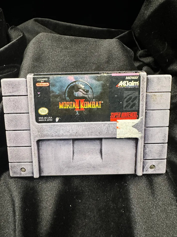 Mortal Kombat II (Tested Game) Super Nintendo SNES Cartridge