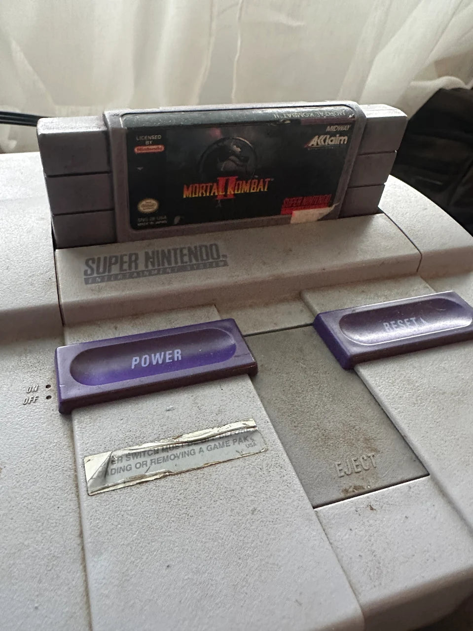 Mortal Kombat II (Tested Game) Super Nintendo SNES Cartridge