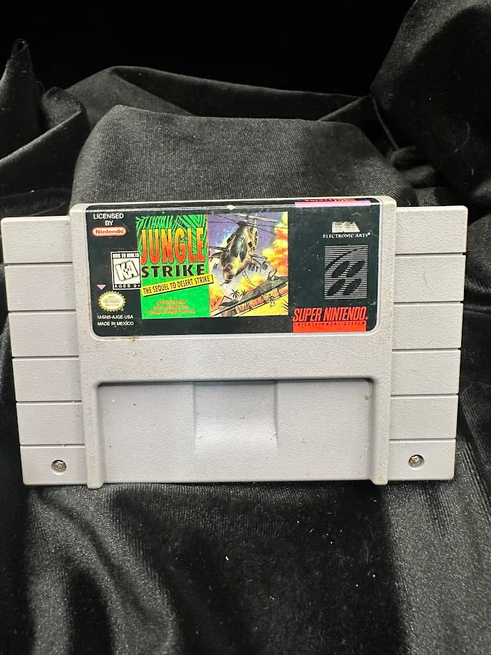 Jungle Strike (Tested Game) Super Nintendo SNES Cartridge